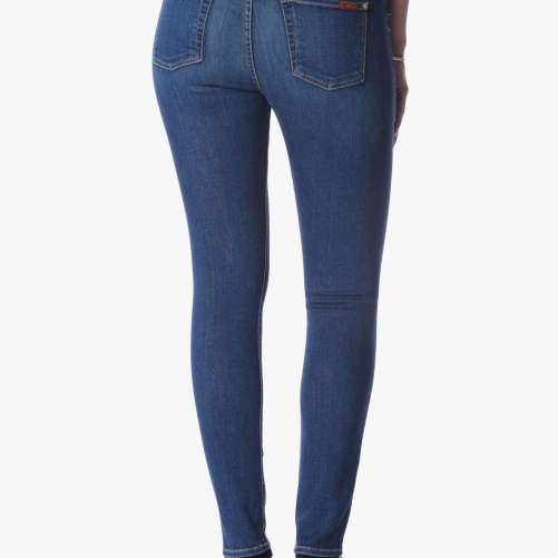 7 FOR ALL MANKIND WOMENS B(AIR) DENIM ANKLE SKINNY WITH DESTROY IN REIGN Women's Clothing Deals